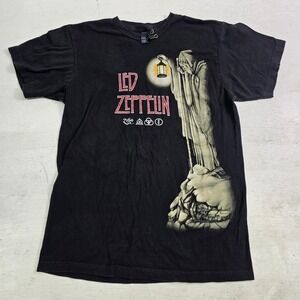 Led Zeppelin Classic Rock Band‎ Statue Lantern 2018 Black T-Shirt Men's Sz M